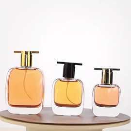 30-100毫升扁方圆肩香水瓶 厚底便携式按压喷雾瓶玻璃香水空瓶子