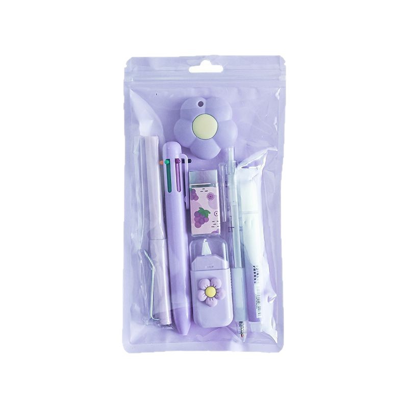Kit de Papelería Escolar Set de 7 Piezas para Regalo y Regreso a Clases