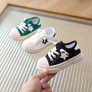 Big Sale Kidsren's Casual Shoes Canvas Soft Sole Shoes Low-Top White Shoes Boys and Girls Flats Toddler Shoes Spring & Fall Shoes