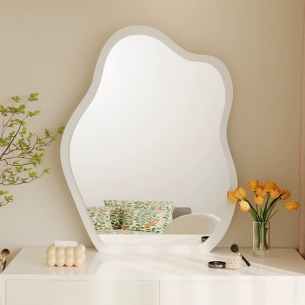 [Simple white] Vertical cloud mirror 35*55cm (small size)