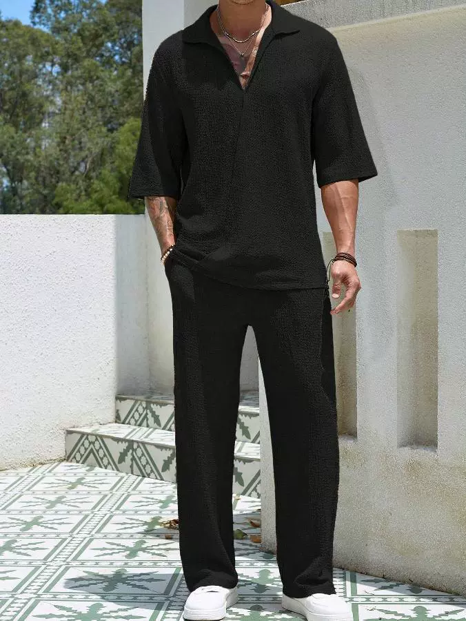 Комплект, рубашка, мужские брюки для выхода в свет