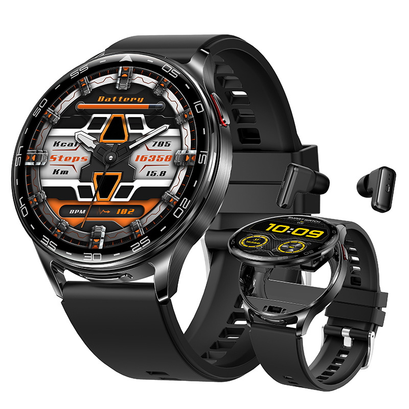 Smart Watch Men's Disc Watch with Headset Bluetooth Headset Two-in-One Call Business Waterproof Sports Bracelet