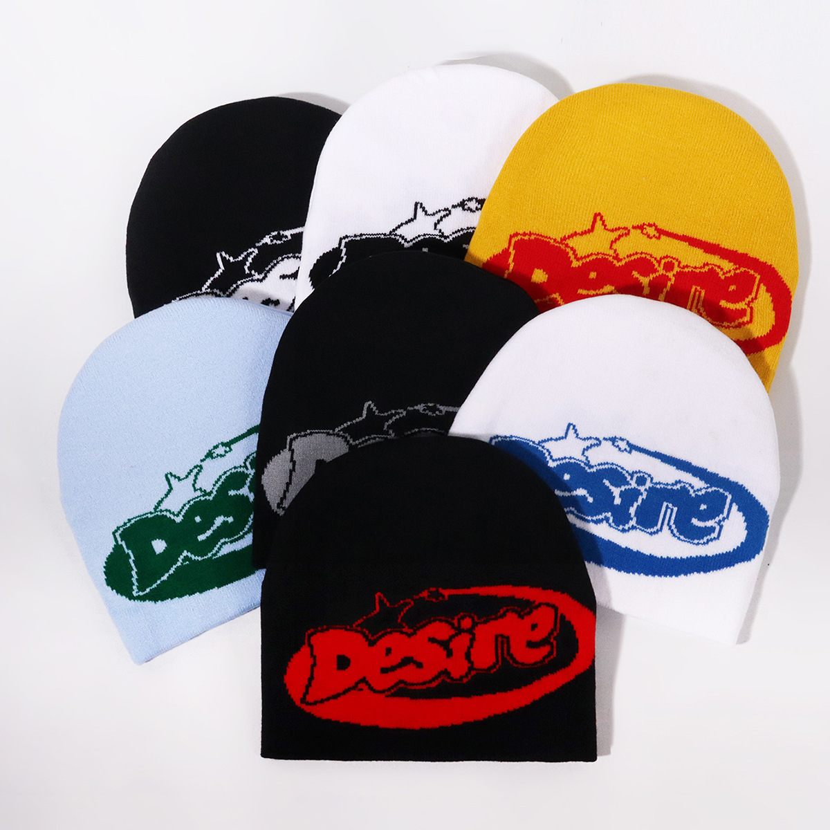Unisex Jacquard Autumn And Winter Hat Desire Letter Knit Hat Warm Europe And The United States Men And Women The Same_voghion.com