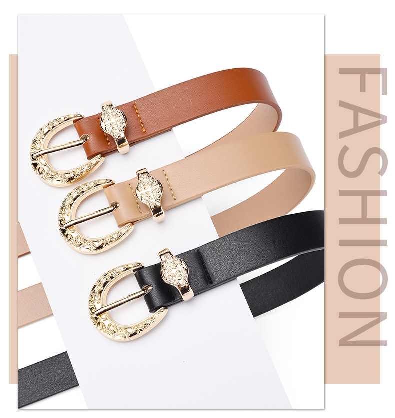2024 New Two Piece Set with Carved Buckles Fashionable Gold Buckle Belt Decoration Women's Coat Down Coat Elegant Belt Women's_viptrois.com