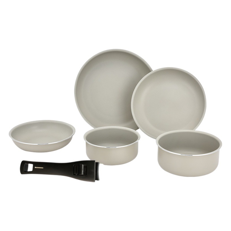 En stock mango extraíble sartén antiadherente conjunto bebé pequeño pan de leche sartén antiadherente sartén hogar