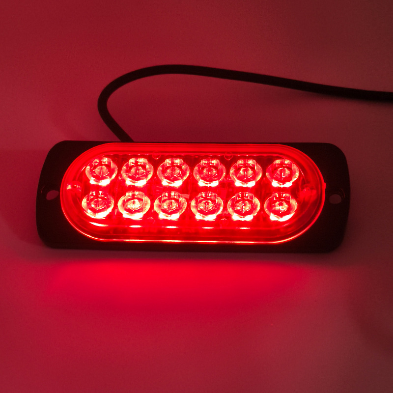 Truck Van 12-24V Car Ultra-Thin Side Signal Warning Light 12Led Strobe Light Flash Light Modification 36W