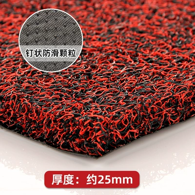 Avtomobil döşəmə paspasları — mat plastic carpet thickened - black-red-25-4060cm