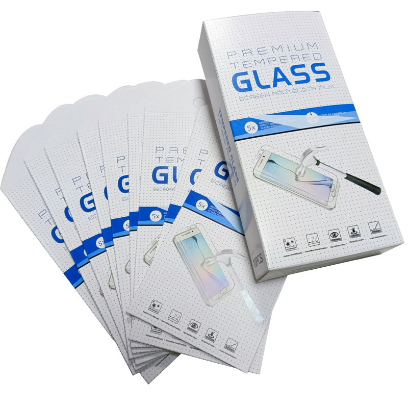 Caja de Empaque para Protector de Pantalla de Celular 10 en 1 de Cartón y Plástico