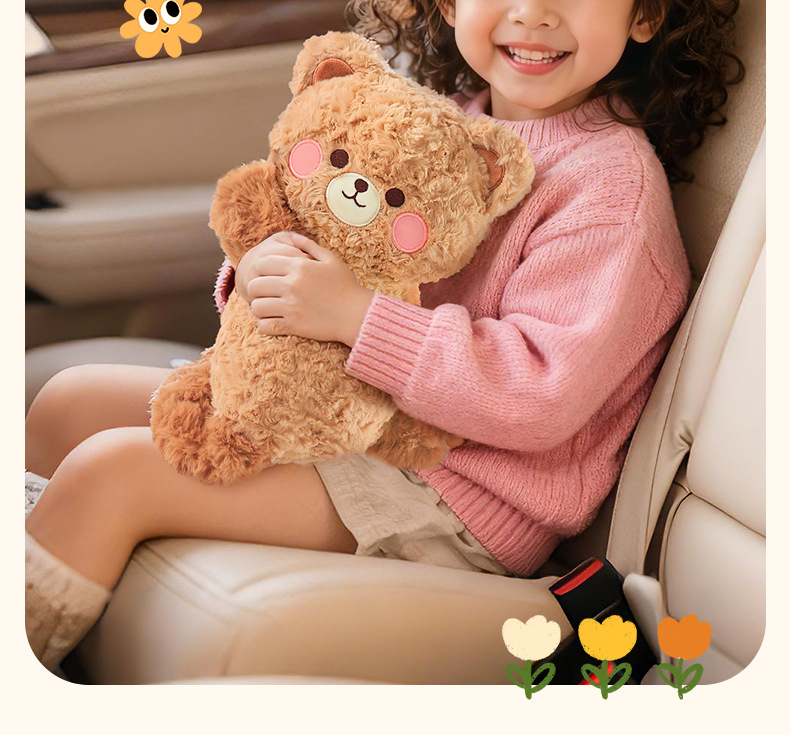 Car-mounted trash bin, hanging storage box for car seat back, multifunctional waterproof trash bin, cartoon car interior accessory
