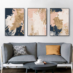 裝飾畫批發現代簡約 噴繪油畫筆觸抽象輕奢客廳掛畫酒店公寓壁畫