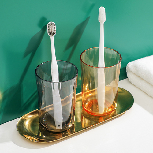 牙刷置物架家用卫生间免打孔收纳架套装壁挂式电动牙刷架洗漱杯