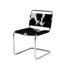 设计师意式极简餐椅中古风悬臂 S33 经典不锈钢会客椅子