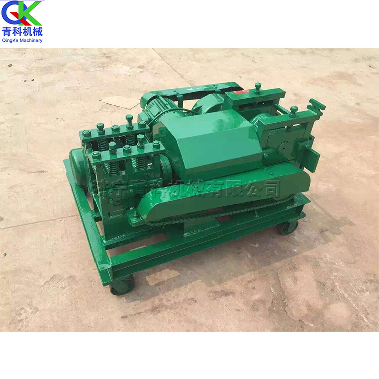 废旧钢筋再利用调直机 钢筋料头校直机 双电机废旧钢筋矫直机