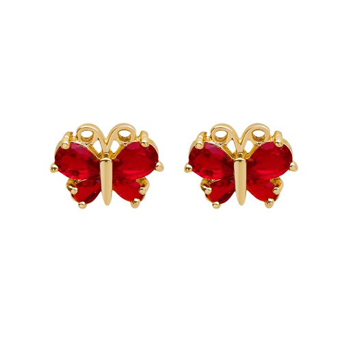 Ins Supernatural Sapphires Butterfly Earrings, Fashionable and Cute, Small, Multicolored Alloy Animal Earrings, Foreign Trade Cross-Border Accessories