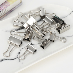 25mm nickel-plated silver long tail clip 4# silver long tail clip medium ticket holder ticket holder dovetail clip bulk stainless steel color