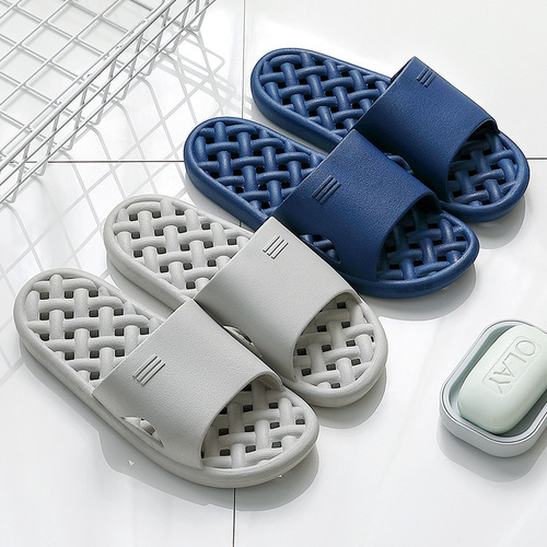 Hollow leaking bathroom slippers summer women's indoor home household non-slip men's summer sandals men's summer wholesale