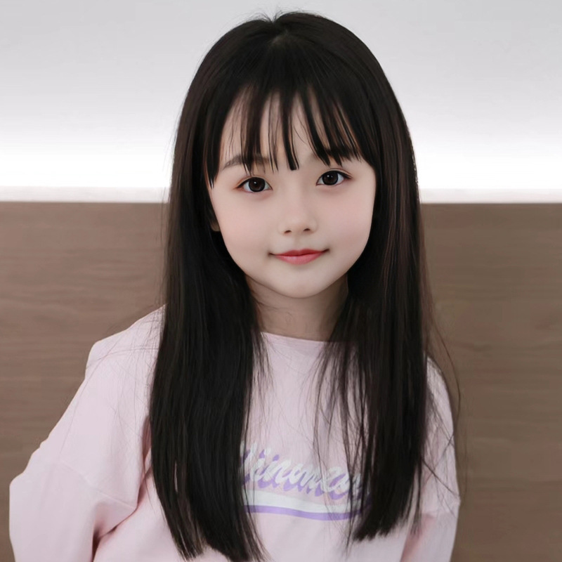 Children's Wig, Girl's Artificial Hair, Long Straight Hair with Bangs, Cute Baby Photo Shoot, Fake Wig Manufacturer Wholesale Children's Wig, Girl's Artificial Hair, Long Straight Hair with Bangs, Cute Baby Photo Shoot, Fake Wig Manufacturer Wholesale