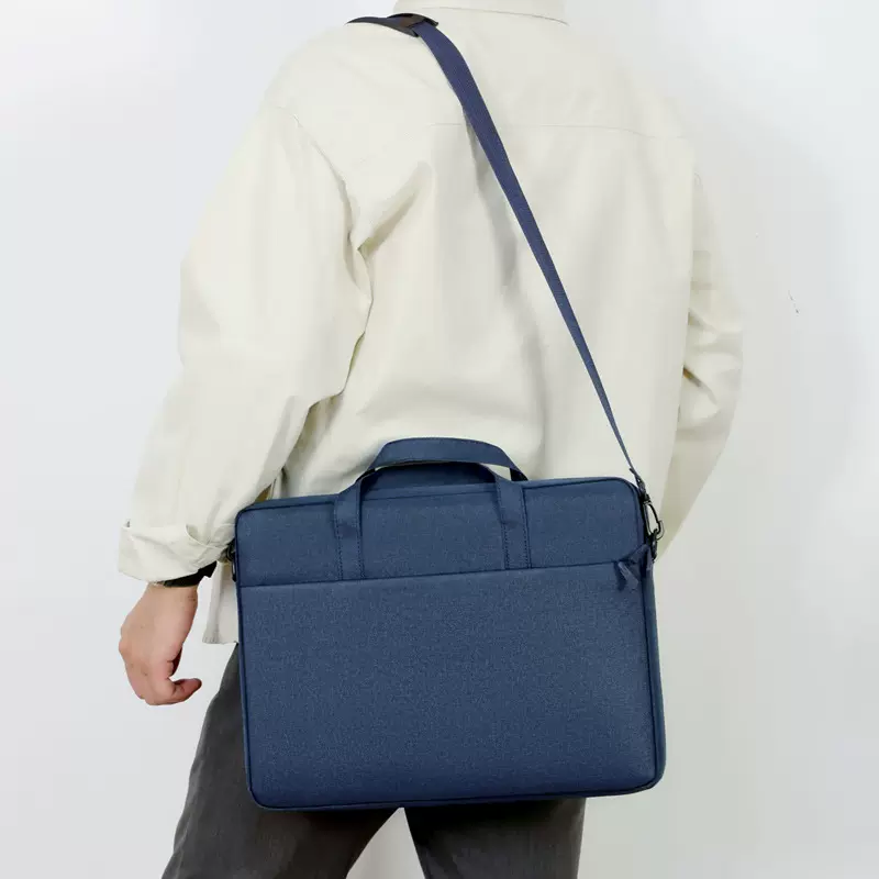 男士电脑包大容量收纳包牛津布单肩包斜挎包简约风商务会议包包女