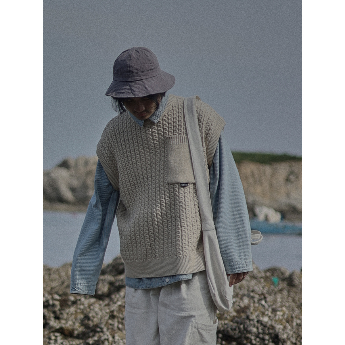 Knitted Japanese vest for men and women