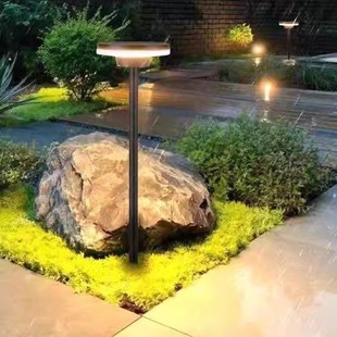 Lawn Lamp Outdoor Waterproof Garden Lamp Community Garden Lamp Outdoor Park Ground Plug-In Led Round Courtyard Lighting