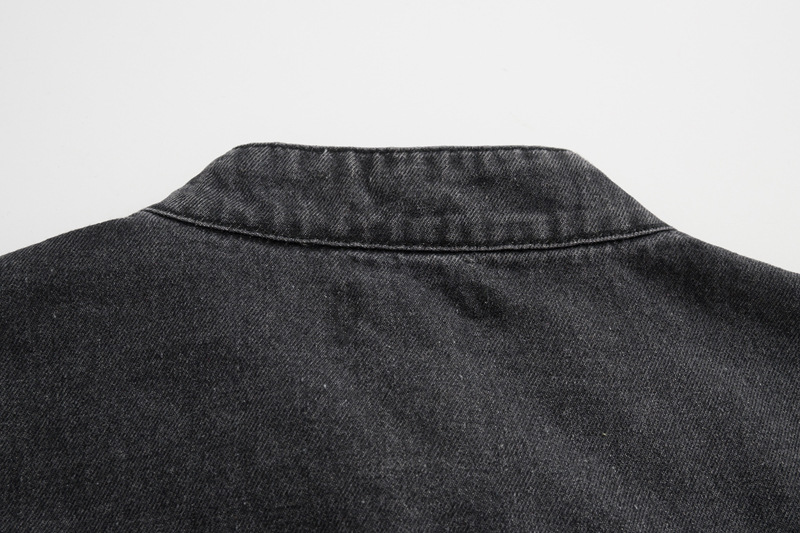 Men's Clothing Washed Old Vintage Split Line Loose Denim Jacket Trendy Brand New Casual All-match Jacket_voghion.com