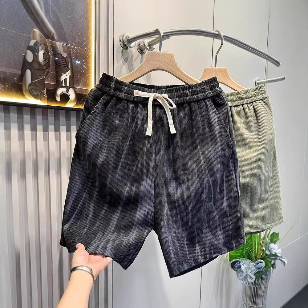 Men's Summer Thin American-Style Outerwear, Fashionable and Versatile New Trendy American Retro Linen Cotton Shorts