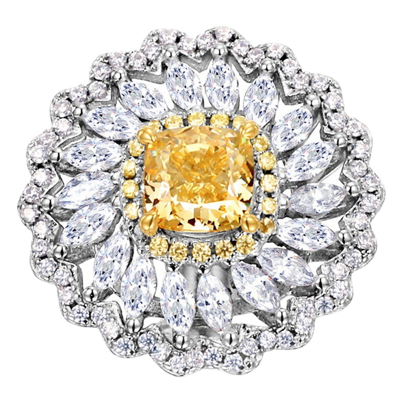 Wilsheng joyería Margarita de alto carbono pendientes de diamantes S925 plata diamante incrustado dulce fresco elegante pendientes de las mujeres del todo-fósforo