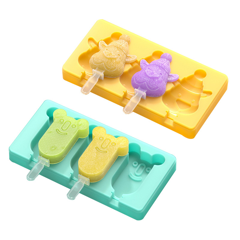 2 cubierta de la cinta helado molde de silicona Koala cachorro molde de hielo DIY hecho a mano molde de helado casero en stock
