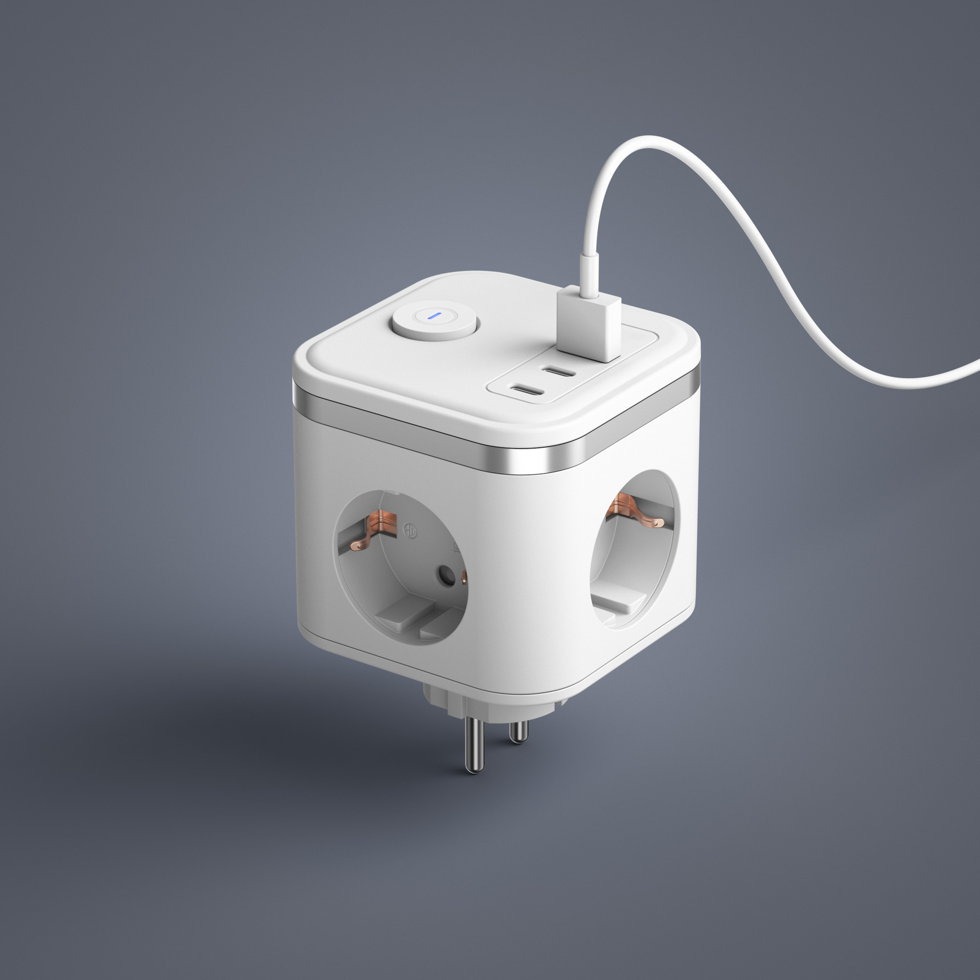 欧式私模魔方USB插座转换器旅行转换跨境新品