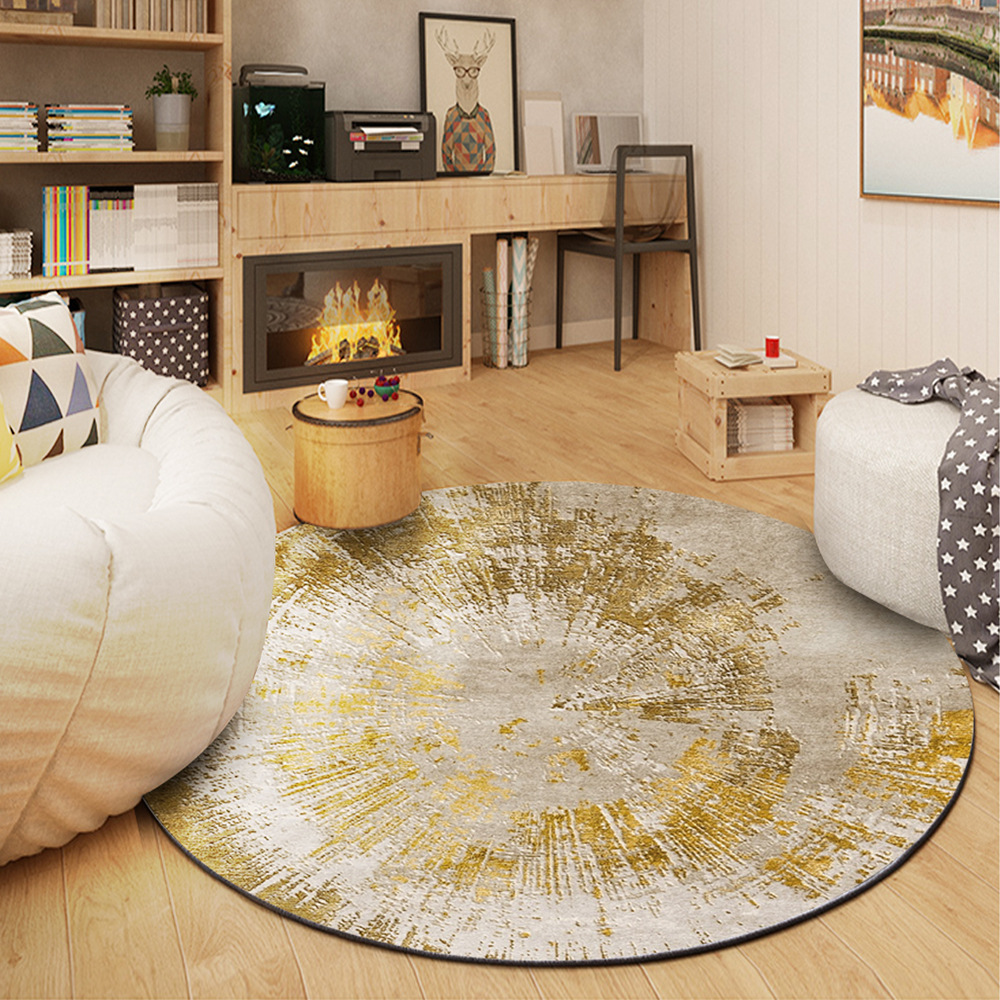Tapete Redondo para Pie de Cama de Seda Artificial, Absorbente y Antideslizante para Sala de Estar image 31
