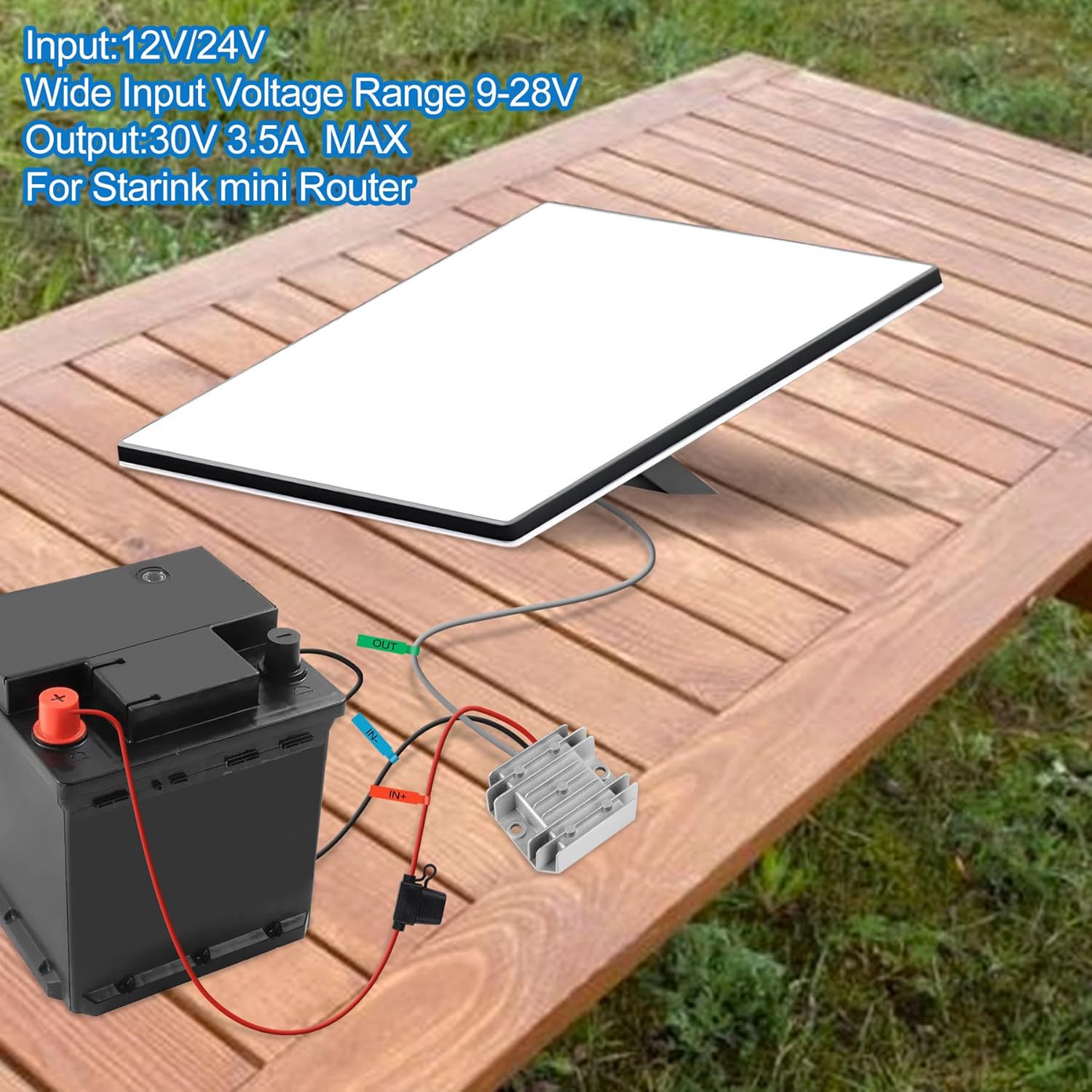 10 - 30V amplificador 48V1.5A convertidor 24V a 48V impermeable DC amplificador RV mini cabeza DC image 4