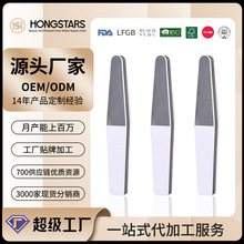 跨境美甲三面抛光指甲锉黑白灰海绵锉抛光块指甲挫砂条美甲工具