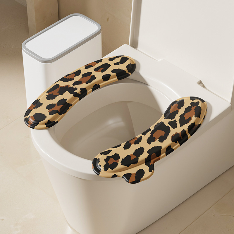 Two-piece toilet seat 4.5mm [leopard print B style]