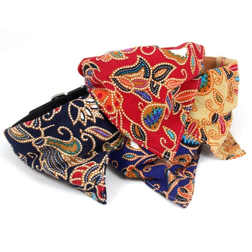 Pet Dog Cotton Triangle Bandana Large Medium Small Breeds Collar Sweat Towel Ethnic Style Cute Bib Golden Retriever Teddy Dog