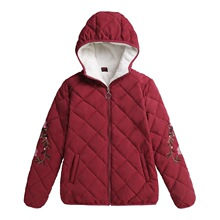 妈妈棉衣女短款小棉袄中年妇女加绒外套中老年女装秋冬装棉服加厚