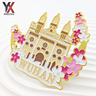 冰箱贴定制金属烤漆旅游景区文创磁贴批发博物馆建筑纪念创意定做
