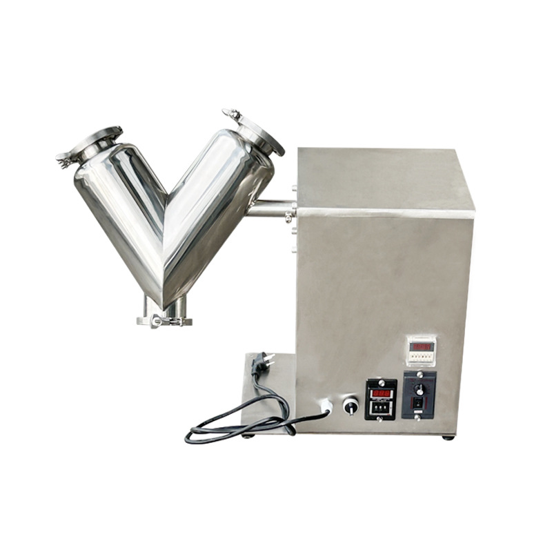 Manufacturer Small Chemical Powder Mixer Stainless Steel Plastic Particle Mixer Laboratory V-Type Mixer