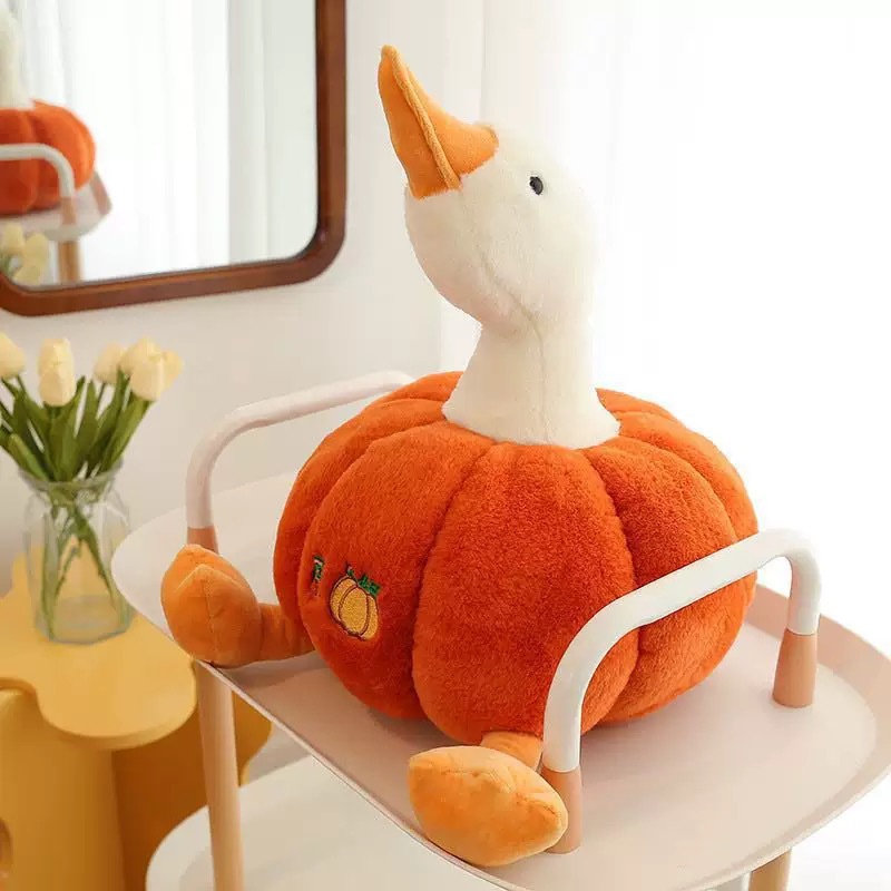 Cute Pumpkin Duck Doll Creative Plush Toy Sleeping Pillow Funny Best Friend Birthday Gift Wholesale