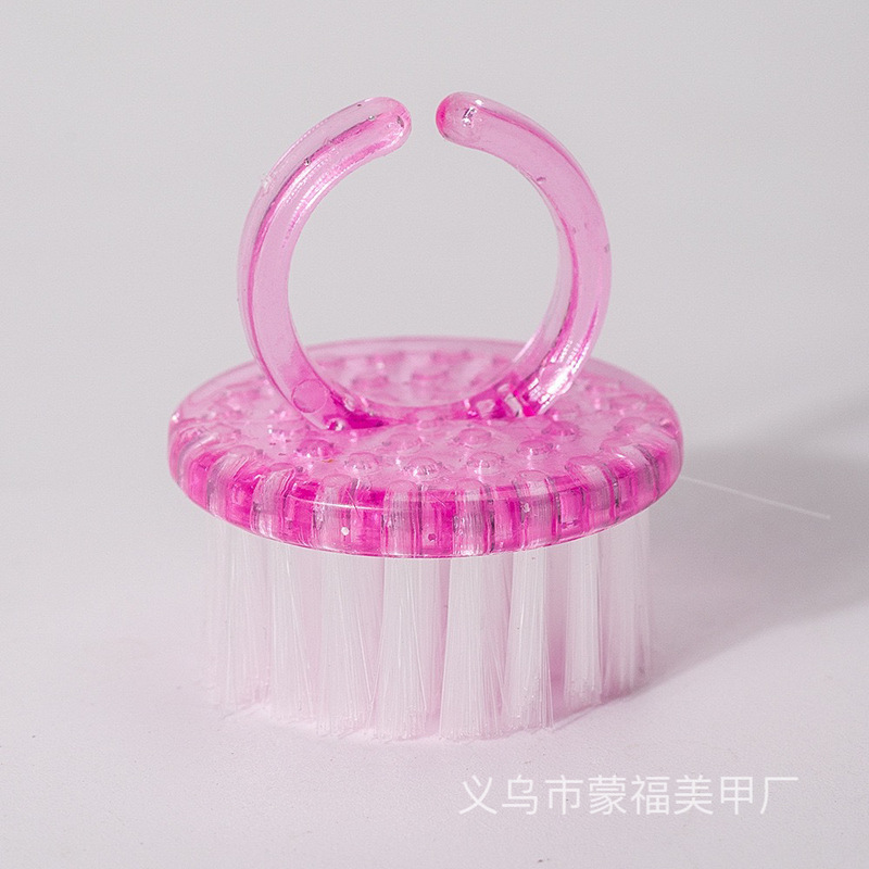 新款美甲指环刷软毛戒指刷短柄柔软扫灰尘清洁打磨指甲粉尘刷工具|undefined
