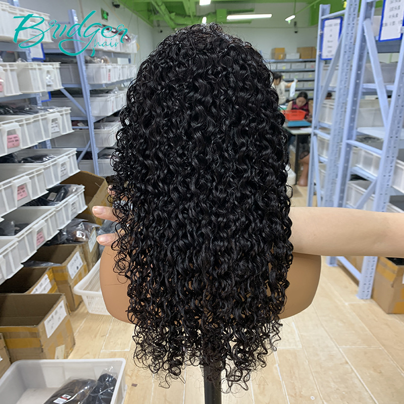 13*4 Splicing Headgear New curly1 Natural Color Real Human Hair Wig human hair wigs_voghion.com