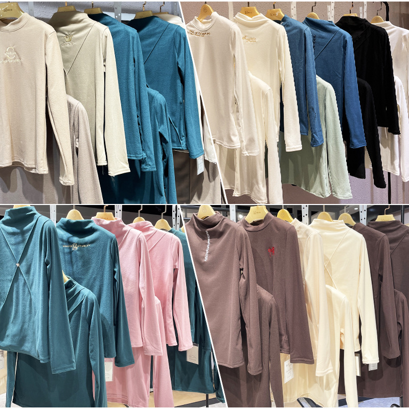 品牌折扣女装工厂批发尾货专卖地摊厂家打底衫女秋季长袖T恤清仓