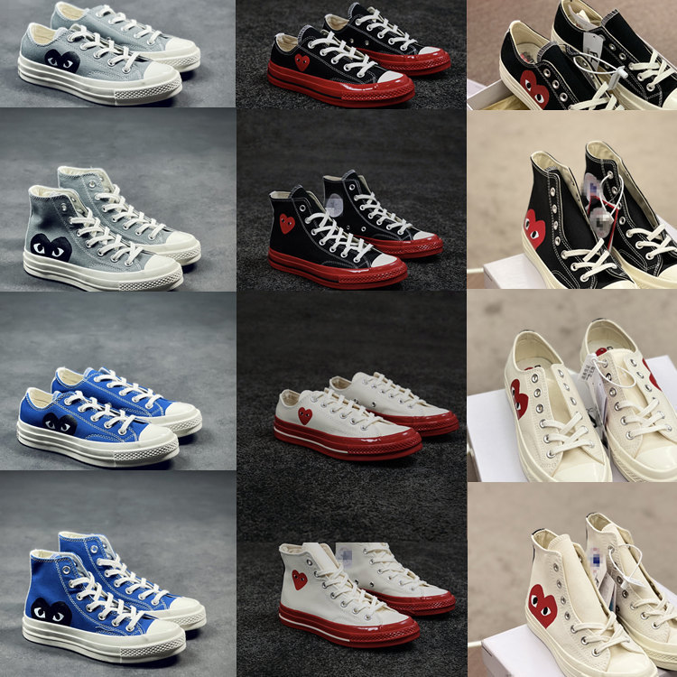 Pure Original 1970S Sichuan Jiuhuiling Heart Cdg Replica Classic Play Sneakers Korean Style Men's and Women's Canvas Shoes