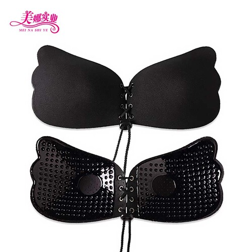 Cross-border invisible breast patch, lesbian goddess silicone bra patch, drawstring, push-up wing bra, silicone bra patch