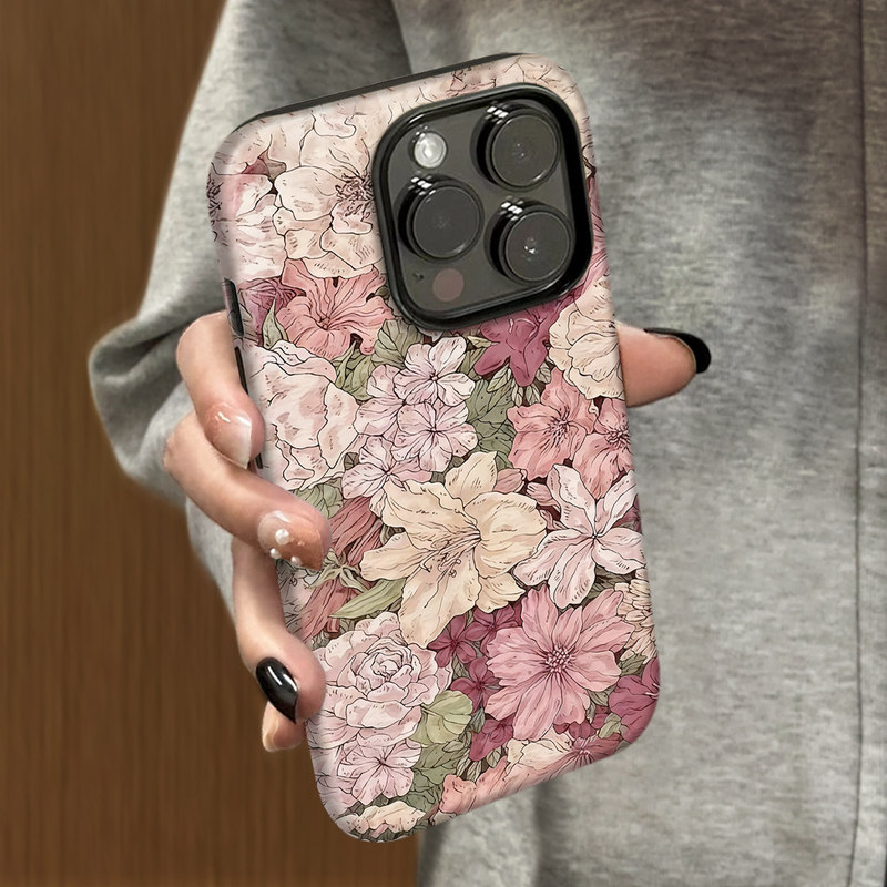 2-in-1 Film Oil Painting Flower Case for iPhone 18 Pro Max, iPhone 17 Anti-drop Protective Cover 2-in-1 Film Oil Painting Flower Case for iPhone 18 Pro Max, iPhone 17 Anti-drop Protective Cover