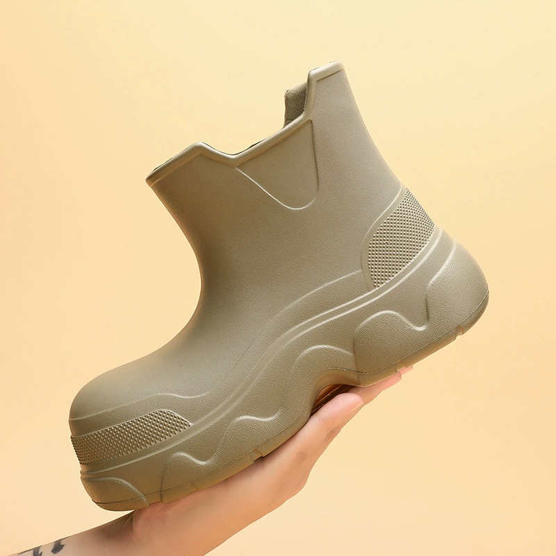 2025 весна и осень новый низкий дождь сапоги для женщин случайный простой дождливый день работы нескользящие, износостойкие, водонепроницаемые и удобные дождевые сапоги