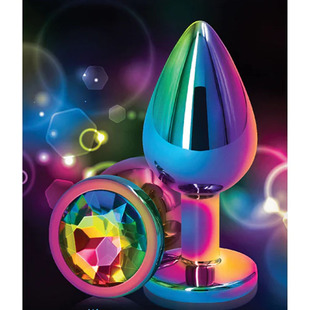 Fun Men's and Women's Colorful Metal Anal Plug SM Rear Court Self-Defense Appliance Couple Flirt Chrysanthemum Anal Expansion Orgasm Tool