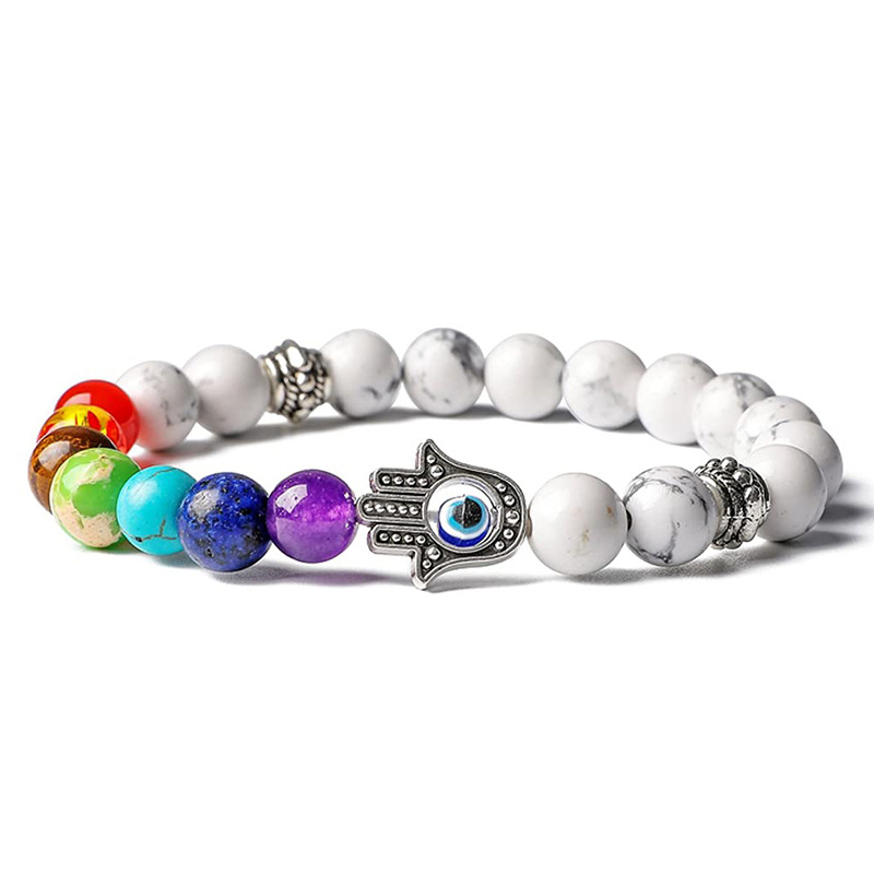 22g Weight Bracelets Classification 1 Piece Quantity Modern Style Devil's Eye Natural Stone Agate Howlite Bracelets