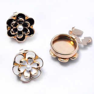 Button Cover Manufacturer Cross-Border Shirt Cufflinks Oil Drop Flower Jewelry Diamond Button Cover