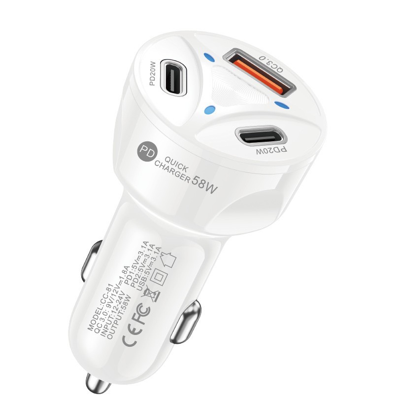 Transfronterizo cargador de automóviles 2C + U multifunción encendedor de cigarrillos enchufe de cabeza de conversión un tractor tres PD15W image 6