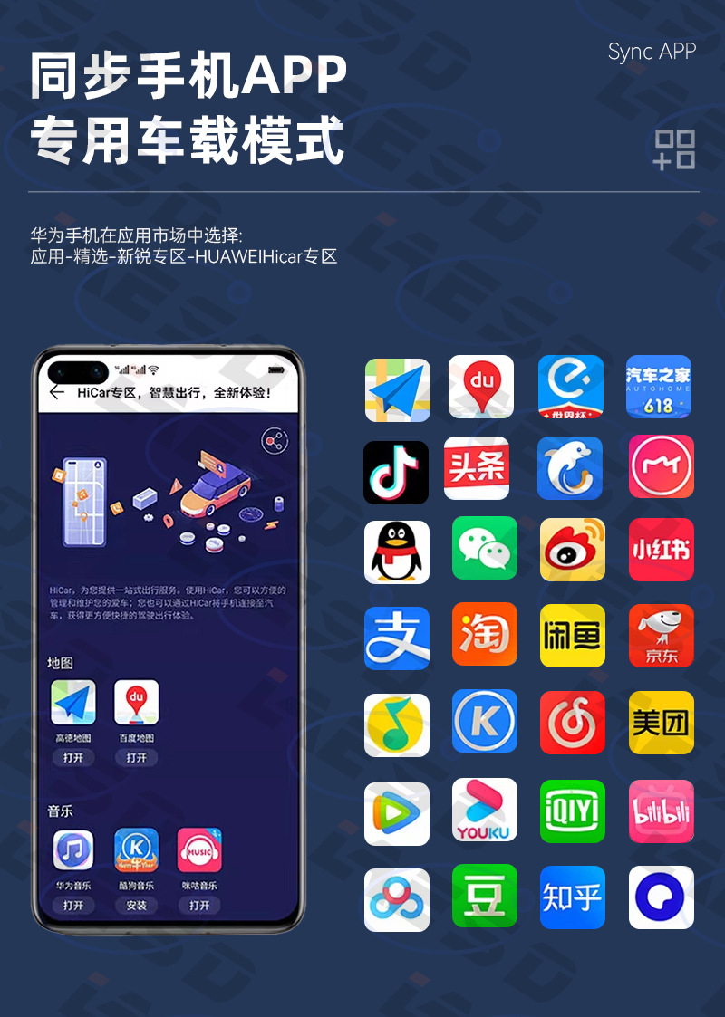 Best-selling original car wired CarPlay to HiCar box, smart car-machine interconnection, wireless Huawei HiCar box